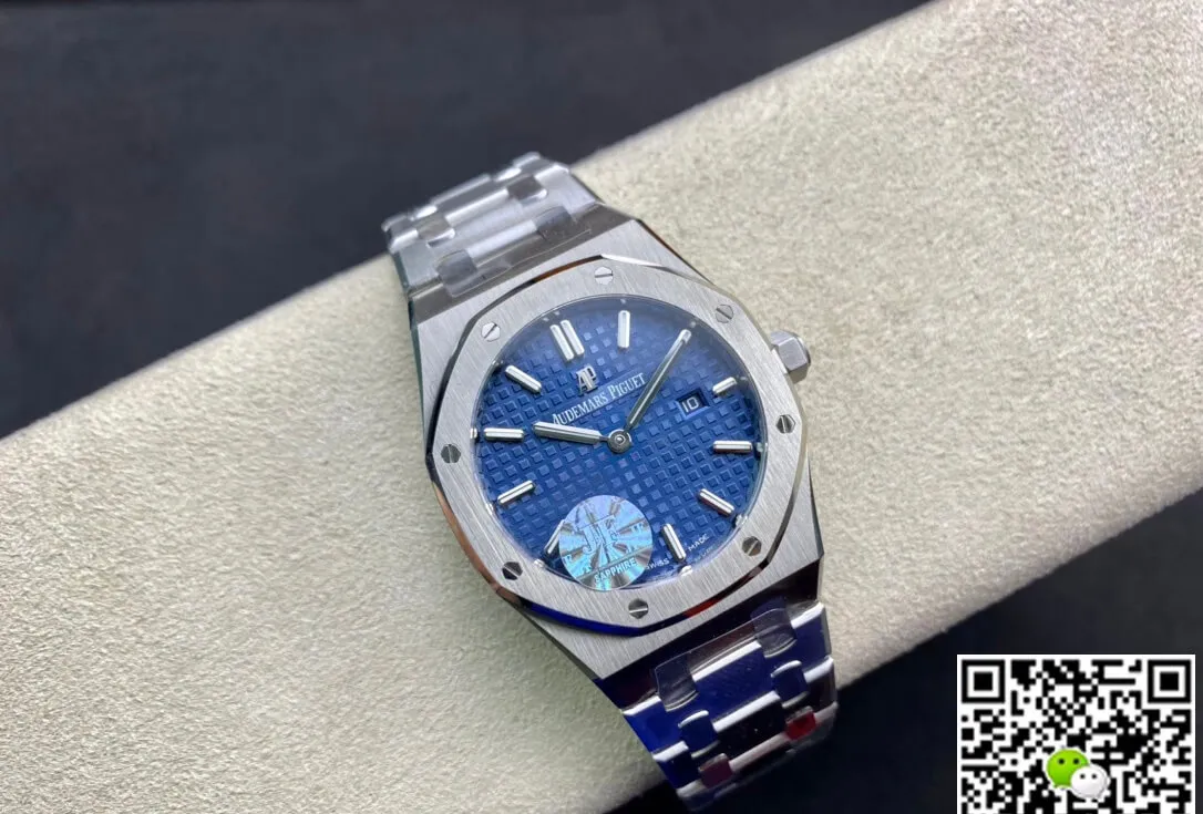 Audemars Piguet Royal Oak 67650ST.OO.1261ST.01 JF Factory 1:1 Best Edition Replica Watch Blue Dial Swiss Quartz